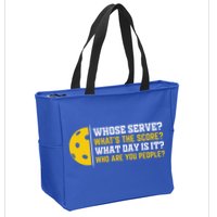 Whose Serve What's The Score Pickleball Paddle Zip Tote Bag