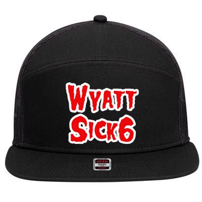 Wyatt Sick6 7 Panel Mesh Trucker Snapback Hat