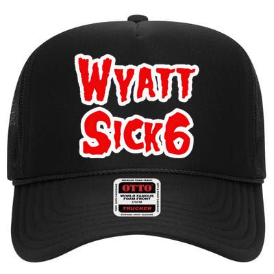 Wyatt Sick6 High Crown Mesh Back Trucker Hat