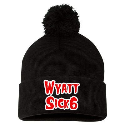 Wyatt Sick6 Pom Pom 12in Knit Beanie