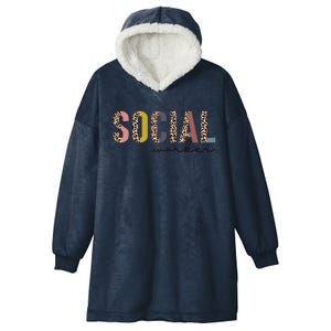 Wo Social Worker Tee And Gift For Social Worker Month Gift Hooded Wearable Blanket