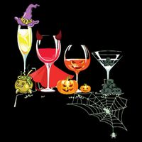 Women Spellbind Wine Glass Of Witchcraft Halloween Vneck V-Neck T-Shirt
