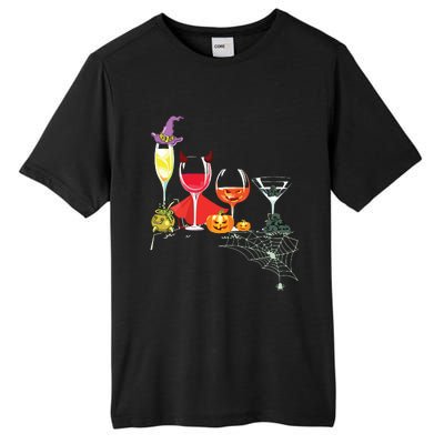 Women Spellbind Wine Glass Of Witchcraft Halloween Vneck Tall Fusion ChromaSoft Performance T-Shirt