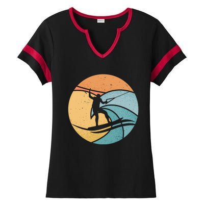 Water Ski Water Sport Waterskiing Water Skiing Gift Ladies Halftime Notch Neck Tee