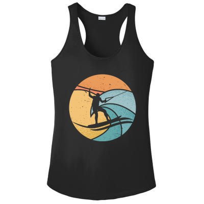 Water Ski Water Sport Waterskiing Water Skiing Gift Ladies PosiCharge Competitor Racerback Tank