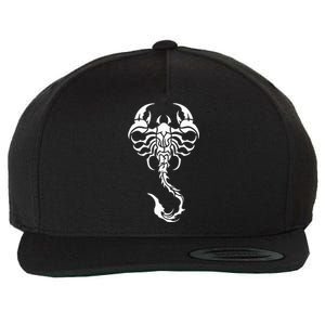 White Scorpion Wool Snapback Cap