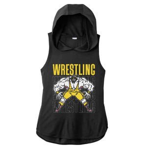 Wrestling Sport Wrestler Wrestle Wrestlers Wrestling Ladies PosiCharge Tri-Blend Wicking Draft Hoodie Tank