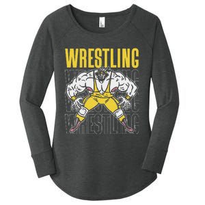 Wrestling Sport Wrestler Wrestle Wrestlers Wrestling Women's Perfect Tri Tunic Long Sleeve Shirt