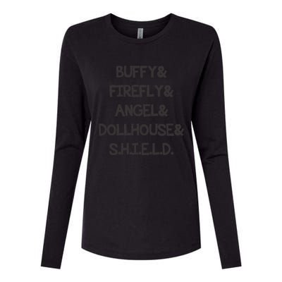 Whedon Shows Womens Cotton Relaxed Long Sleeve T-Shirt