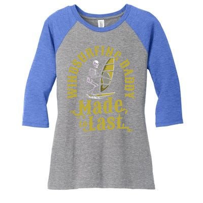 Windsurfer Skeleton Windsurfing Windsurf Fathers Day Dad Gift Women's Tri-Blend 3/4-Sleeve Raglan Shirt