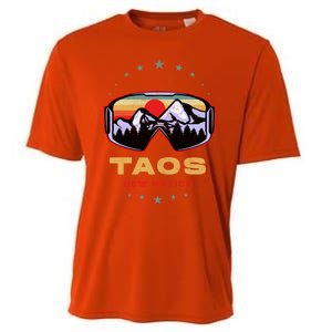 Winter Sport With Ski Or Snowboard Or Taos New Mexico Gift Cooling Performance Crew T-Shirt