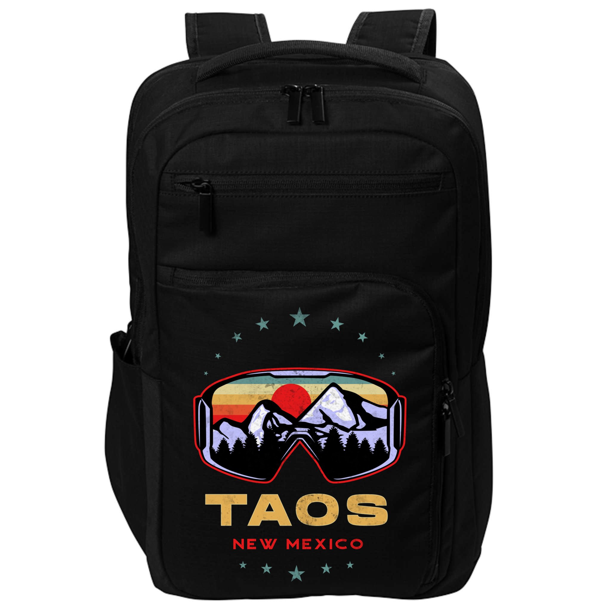 Winter Sport With Ski Or Snowboard Or Taos New Mexico Gift Impact Tech Backpack