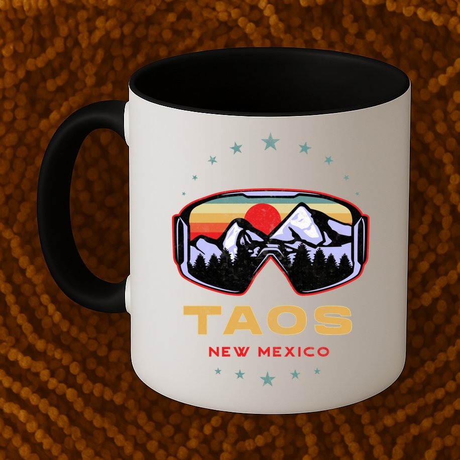 Winter Sport With Ski Or Snowboard Or Taos New Mexico Gift Mug