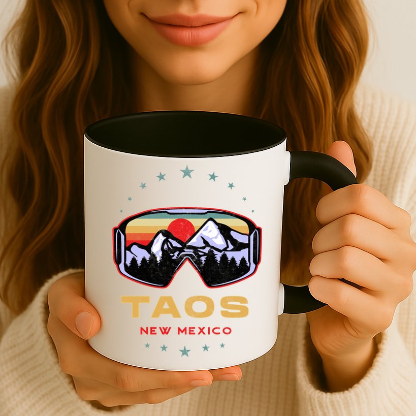 Winter Sport With Ski Or Snowboard Or Taos New Mexico Gift Mug