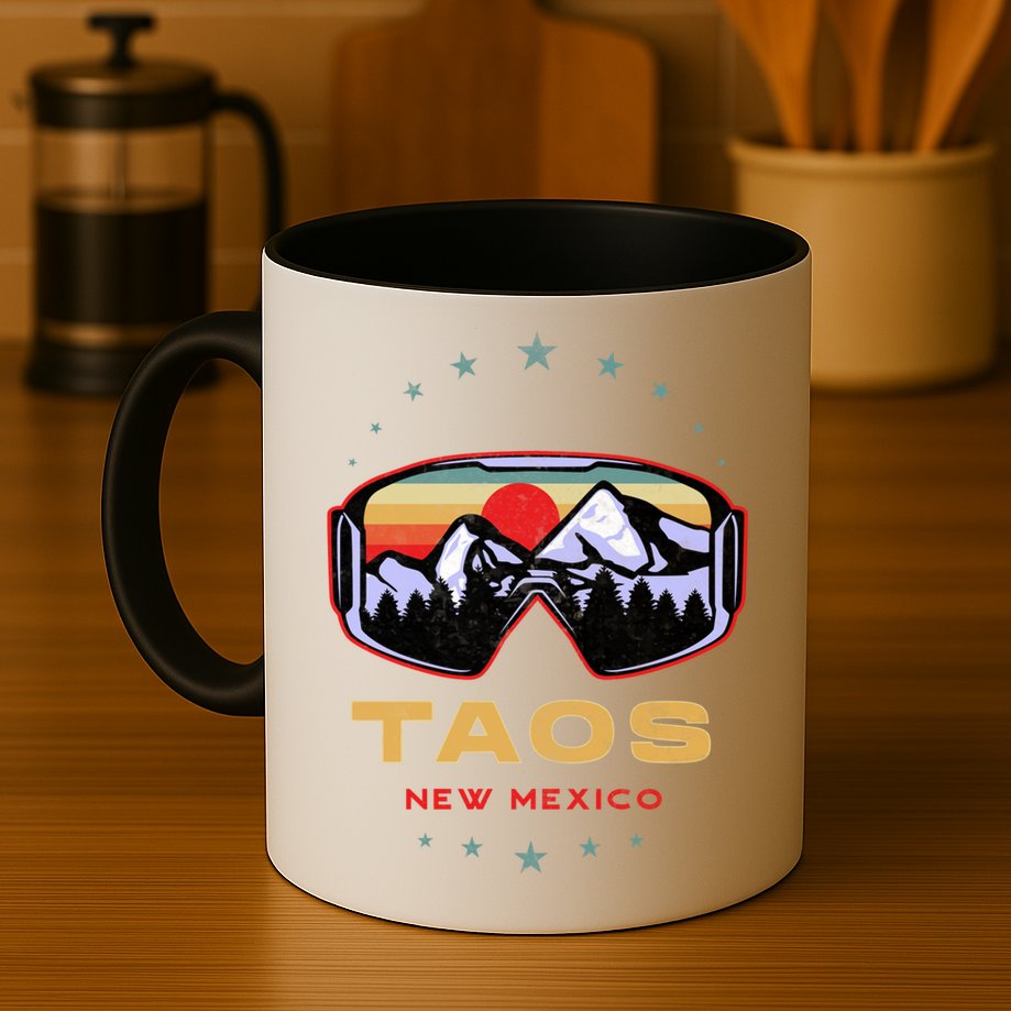 Winter Sport With Ski Or Snowboard Or Taos New Mexico Gift Mug