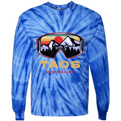 Winter Sport With Ski Or Snowboard Or Taos New Mexico Gift Tie-Dye Long Sleeve Shirt