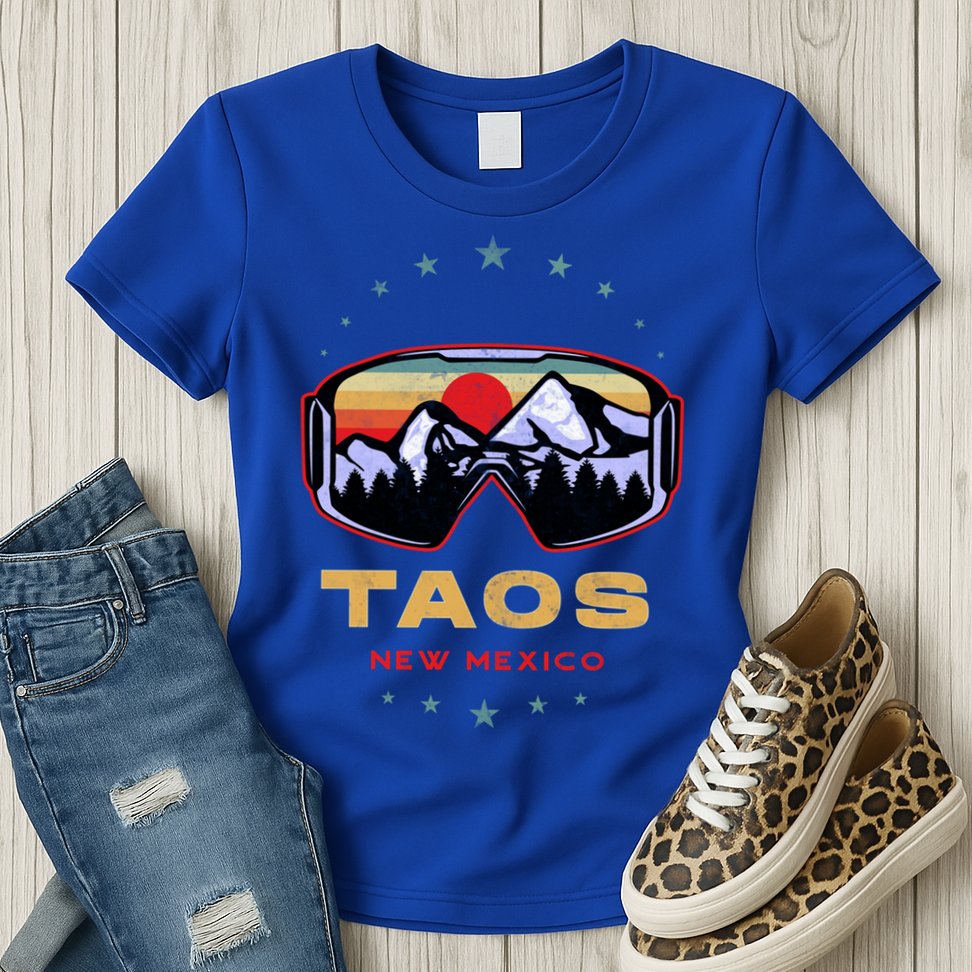 Winter Sport With Ski Or Snowboard Or Taos New Mexico Gift Womens T-Shirt
