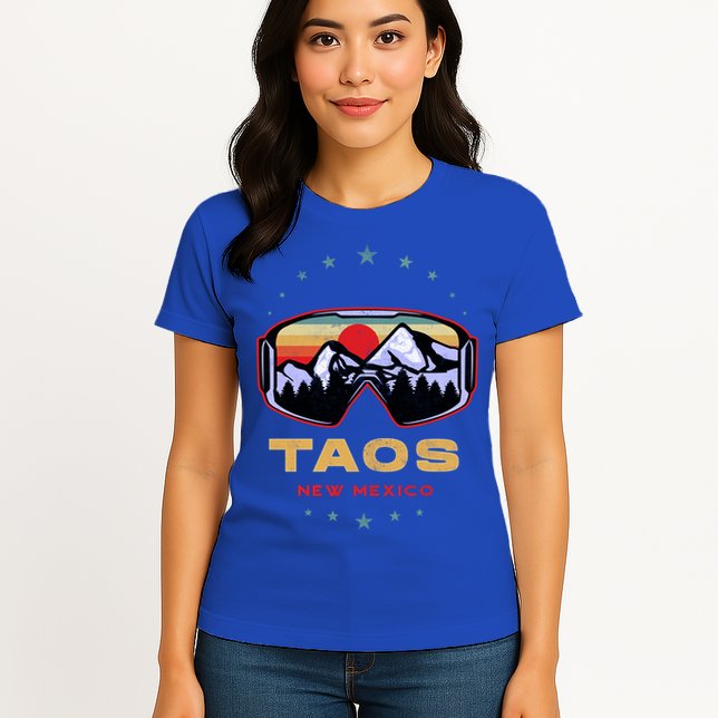 Winter Sport With Ski Or Snowboard Or Taos New Mexico Gift Womens T-Shirt