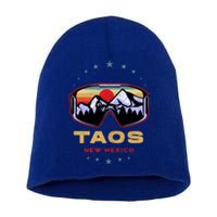 Winter Sport With Ski Or Snowboard Or Taos New Mexico Gift Short Acrylic Beanie