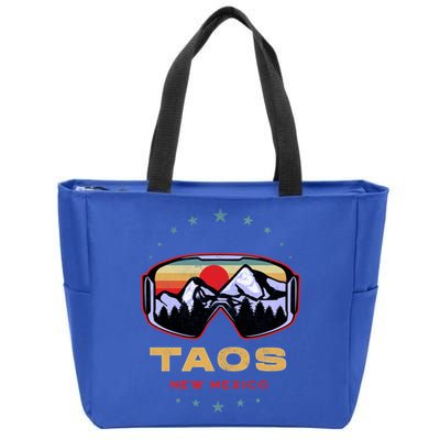 Winter Sport With Ski Or Snowboard Or Taos New Mexico Gift Zip Tote Bag