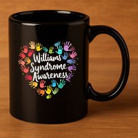Williams Syndrome Warrior Awareness 11oz C Handle Ceramic Mug