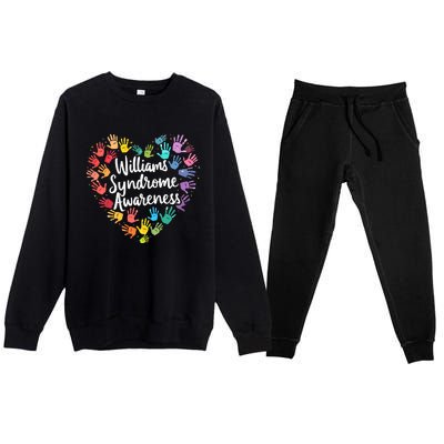 Williams Syndrome Warrior Awareness Premium Crewneck Sweatsuit Set