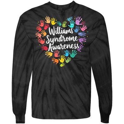 Williams Syndrome Warrior Awareness Tie-Dye Long Sleeve Shirt