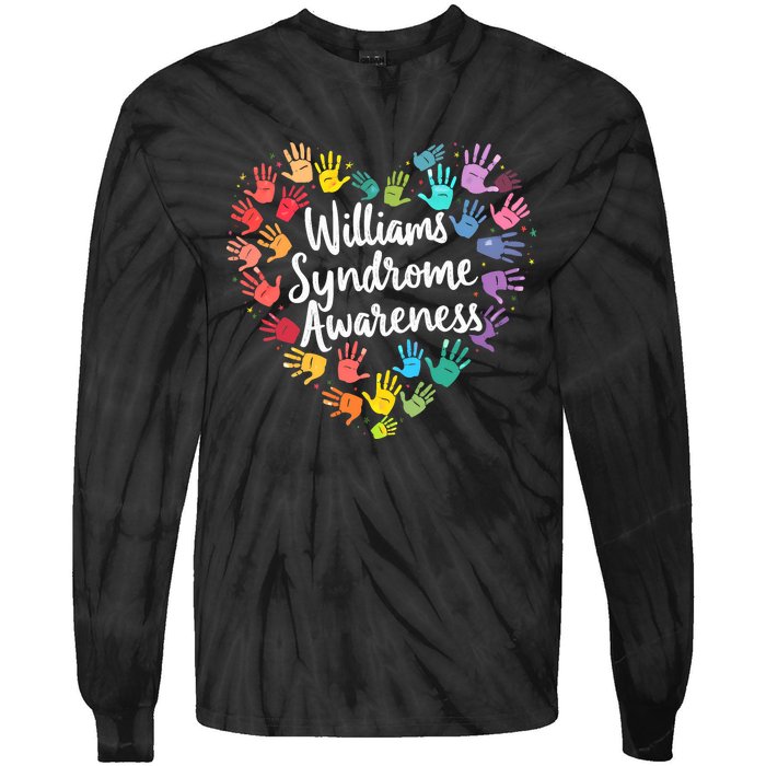 Williams Syndrome Warrior Awareness Tie-Dye Long Sleeve Shirt