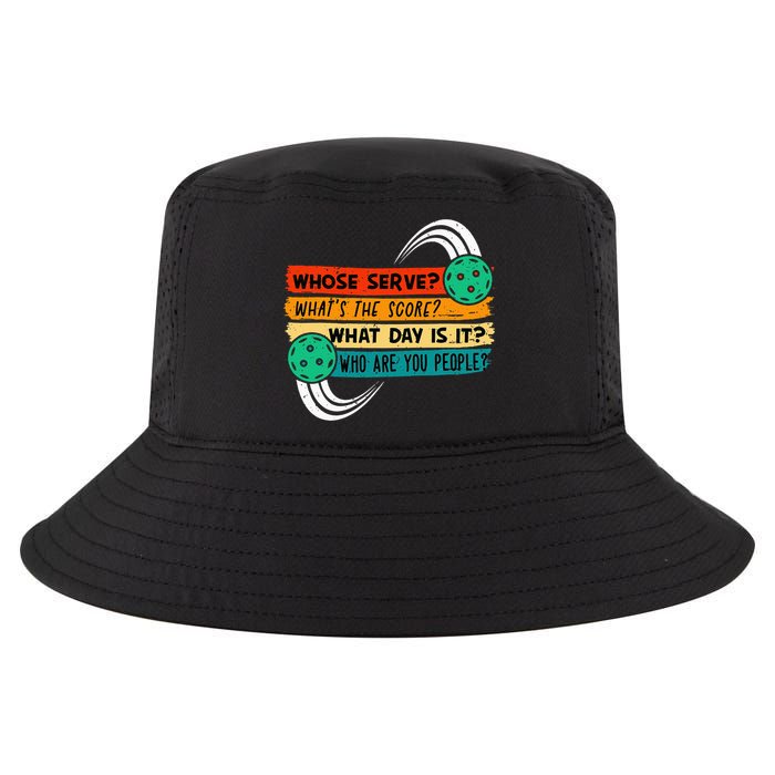 Whose Serve Who Are You People Pickleball Player Cool Comfort Performance Bucket Hat