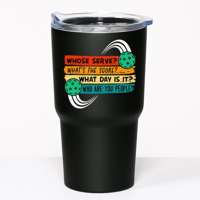 Whose Serve Who Are You People Pickleball Player Tumbler