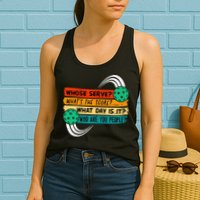 Whose Serve Who Are You People Pickleball Player Womens Tank Top