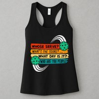 Whose Serve Who Are You People Pickleball Player Womens Tank Top