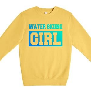 Water Skiing Water Skiing Water Skier Great Gift Premium Crewneck Sweatshirt