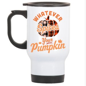 Whatever Spices Your Pumpkin Autumn Halloween Thanksgiving Cute Gift Stainless Steel Travel Mug