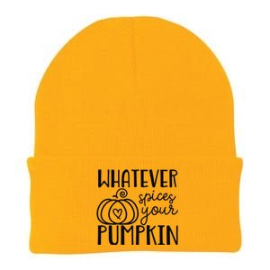 Whatever Spices Your Pumpkin Halloween Thanksgiving Gift Premium Knit Cap Winter Beanie