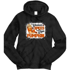 Whatever Spices Your Pumpkin Autumn Halloween Thanksgiving Tie Dye Hoodie