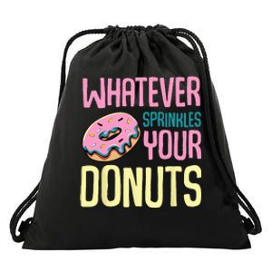 Whatever Sprinkles Your Donuts Sweet Glaze Recipe Drawstring Bag