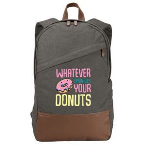 Whatever Sprinkles Your Donuts Sweet Glaze Recipe Cotton Canvas Backpack