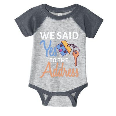 We Said Yes To The Address First Home Owner New Homeowner Infant Baby Jersey Bodysuit