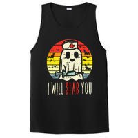 Will Stab You Ghost Nurse Retro Halloween Nursing RN PosiCharge Competitor Tank