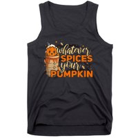 Whatever Spices Your Pumpkin Thanksgiving Autumn Halloween Tank Top