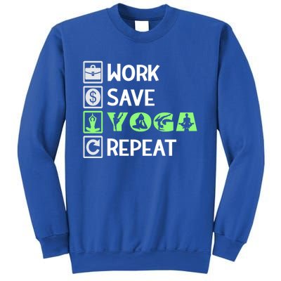 Work Save Yoga Repeat Meditation Namaste Yogi Sport Fitness Gift Sweatshirt