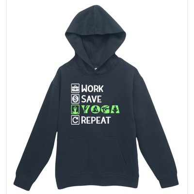 Work Save Yoga Repeat Meditation Namaste Yogi Sport Fitness Gift Urban Pullover Hoodie