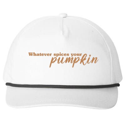 Whatever Spices Your Pumpkin Snapback Five-Panel Rope Hat