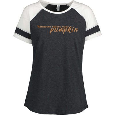 Whatever Spices Your Pumpkin Enza Ladies Jersey Colorblock Tee