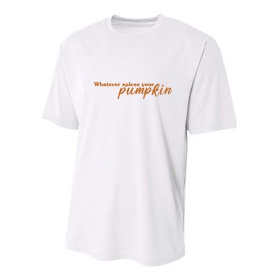 Whatever Spices Your Pumpkin Youth Performance Sprint T-Shirt
