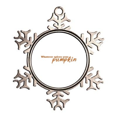 Whatever Spices Your Pumpkin Metallic Star Ornament