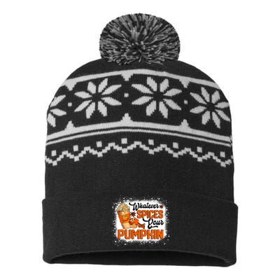 Whatever Spices Your Pumpkin Autumn Halloween Thanksgiving USA-Made Snowflake Beanie