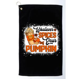 Whatever Spices Your Pumpkin Autumn Halloween Thanksgiving Platinum Collection Golf Towel