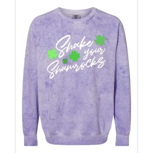 Wo Shake Your Shamrocks Funny St Patrick's Day Colorblast Crewneck Sweatshirt